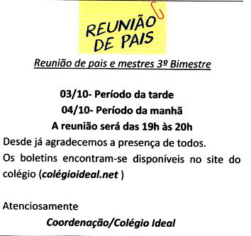 REUNIÃO DE PAIS